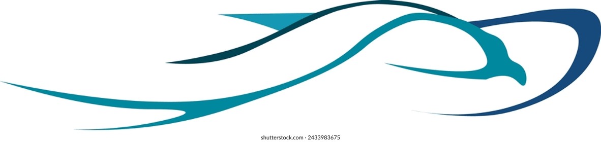 Modern logo of bird for company. Seagull logotype