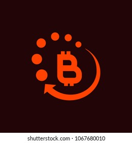 Modern logo bitcoin. Vector icon. 