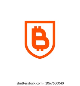 Modern logo bitcoin. Vector icon. 