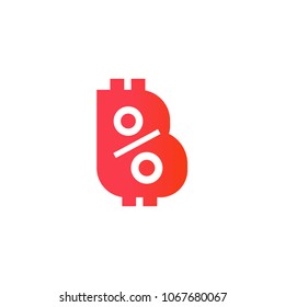 Modern logo bitcoin. Vector icon. 