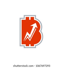 Modern logo bitcoin. Vector icon