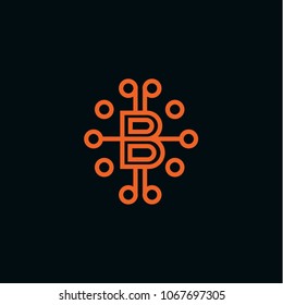 Modern logo bitcoin. Vector icon