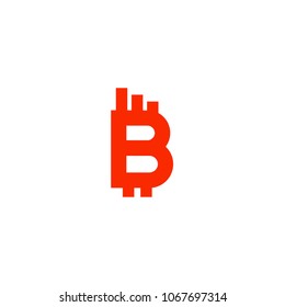Modern logo bitcoin. Vector icon