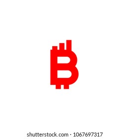 Modern logo bitcoin. Vector icon