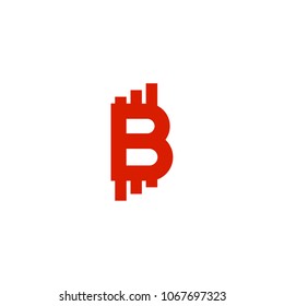 Modern logo bitcoin. Vector icon