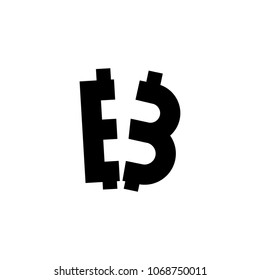 Modern logo bitcoin. Vector icon