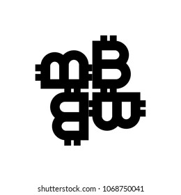 Modern logo bitcoin. Vector icon