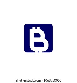 Modern logo bitcoin. Vector icon