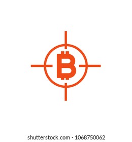 Modern logo bitcoin. Vector icon