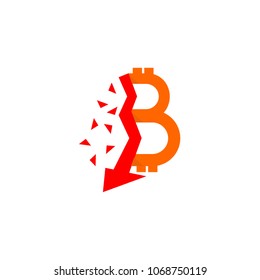 Modern logo bitcoin. Vector icon