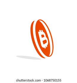 Modern logo bitcoin. Vector icon
