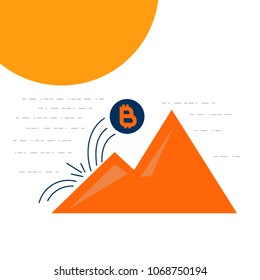 Modern logo bitcoin. Vector icon