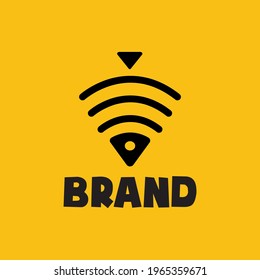 Modern logo with a blend of fish skull and wifi suitable for startup companies, IT, and so on
