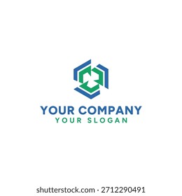 Modern logo blending balance and circular sustainability, symbolizing eco conscious fairness.
