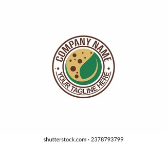 Modern logo of boba bubbles, tea and leaves. Suitable for all types of companies, especially those operating in the beverage and food sector.