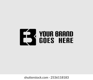The modern logo is a box containing the letters E and B and the number 3. Suitable for various types of companies.
