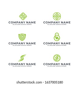Modern logo bundles inspiration vector