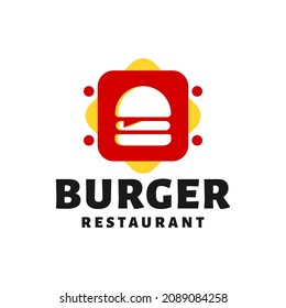 modern logo for burger bar or burger restaurant