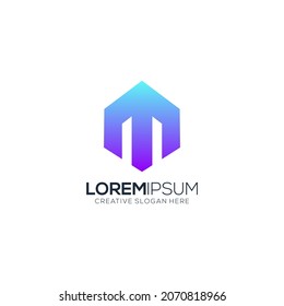 modern logo business company with gradient color