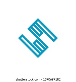 Modern logo business technology simple minimalist icon design line style corporate.
