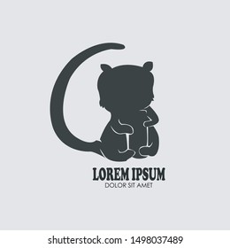 a modern logo with a cat theme
