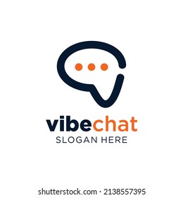 modern logo of chatting app