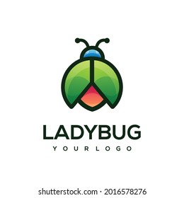 Modern logo colorful Ladybug design template
