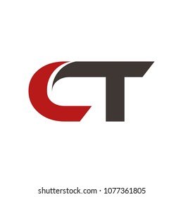 modern logo combination letter c with letter t