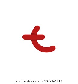 modern logo combination letter c with letter t