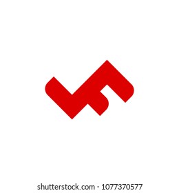 modern logo combination letter v with f