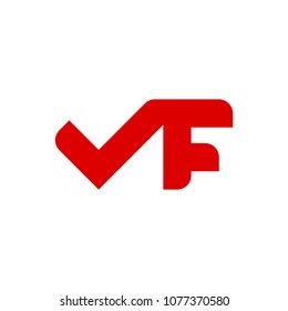 modern logo combination letter v with f