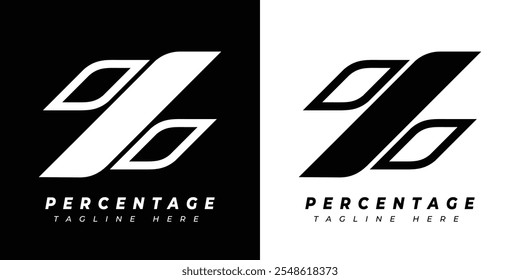 Combinación moderna del logotipo de la letra Z y el símbolo del porcentaje