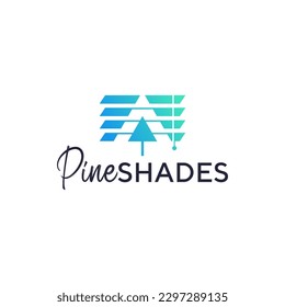 La combinación moderna con un logotipo de tonos y pinos es perfecta para una compañía de tonos.