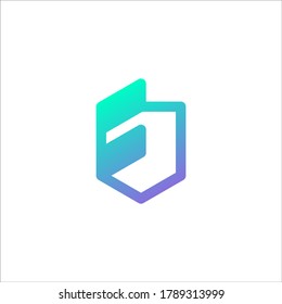 The modern logo combines a letter F and a shield. Futuristic, modern, clean and professional. Suitable for technology, engineering, industrial, security and other business companies.