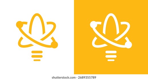 Modern logo combining a light bulb and global shield symbol, representing innovation, safety, sustainability, and worldwide protection.