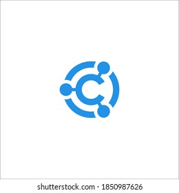 Modern logo for company name with initial letter C