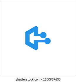 Modern logo for company name with initial letter C