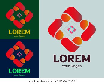 Modern logo for company symbol, corporate, social media icon, available as a vector file.