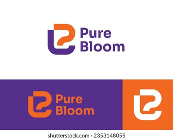 Modern Logo Company Template for Letter P and B