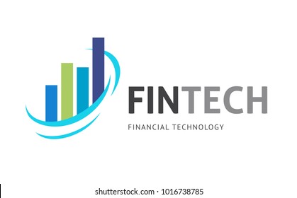 Diseño de logotipo moderno para tecnologías de finanzas digitales y fintech