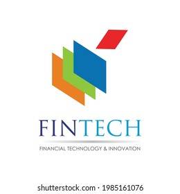 Diseño de logotipo moderno para tecnologías de finanzas digitales y fintech
