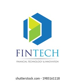 Diseño de logotipo moderno para tecnologías de finanzas digitales y fintech