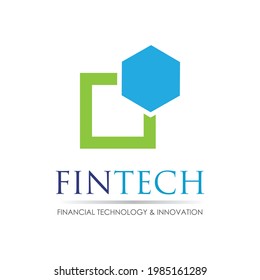 Diseño de logotipo moderno para tecnologías de finanzas digitales y fintech