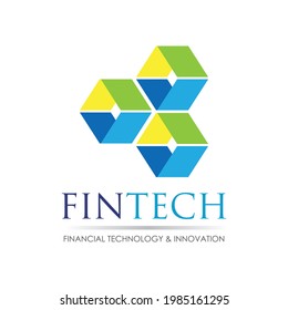 Modernes Logo-Design für Fintech- und Digitalfinanztechnologien