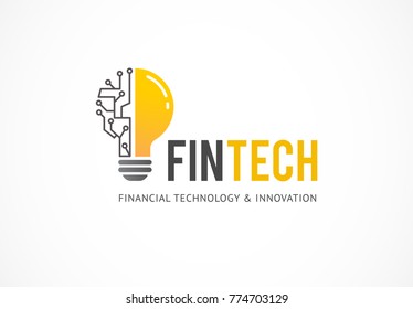 Modern Logo Concept For Fintech And Digital Finance Industry