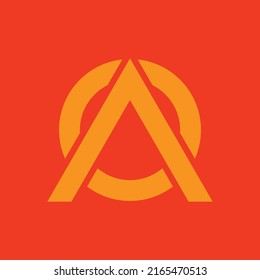 Modern logo concept indicates A letter