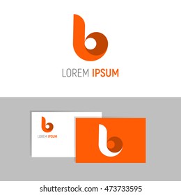 Modern logo concept. Letter b. Template project, business card. Vector illustration.