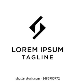 Modern Logo Concept. Letter S. Template Project, Business Card. Vector Illustration.