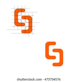 Modern logo concept. Letter s. Template project, business card. Vector illustration.
