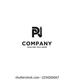 modern logo concept pencil and building. pencil logo designs concept ideas